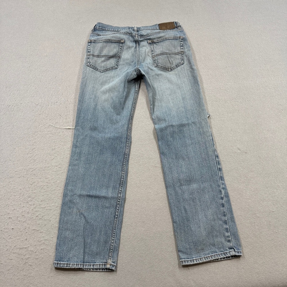 Denver Hayes Jeans Men's 32x32 Blue Light Wash Straight Leg Distressed Grunge - Picture 2 of 7